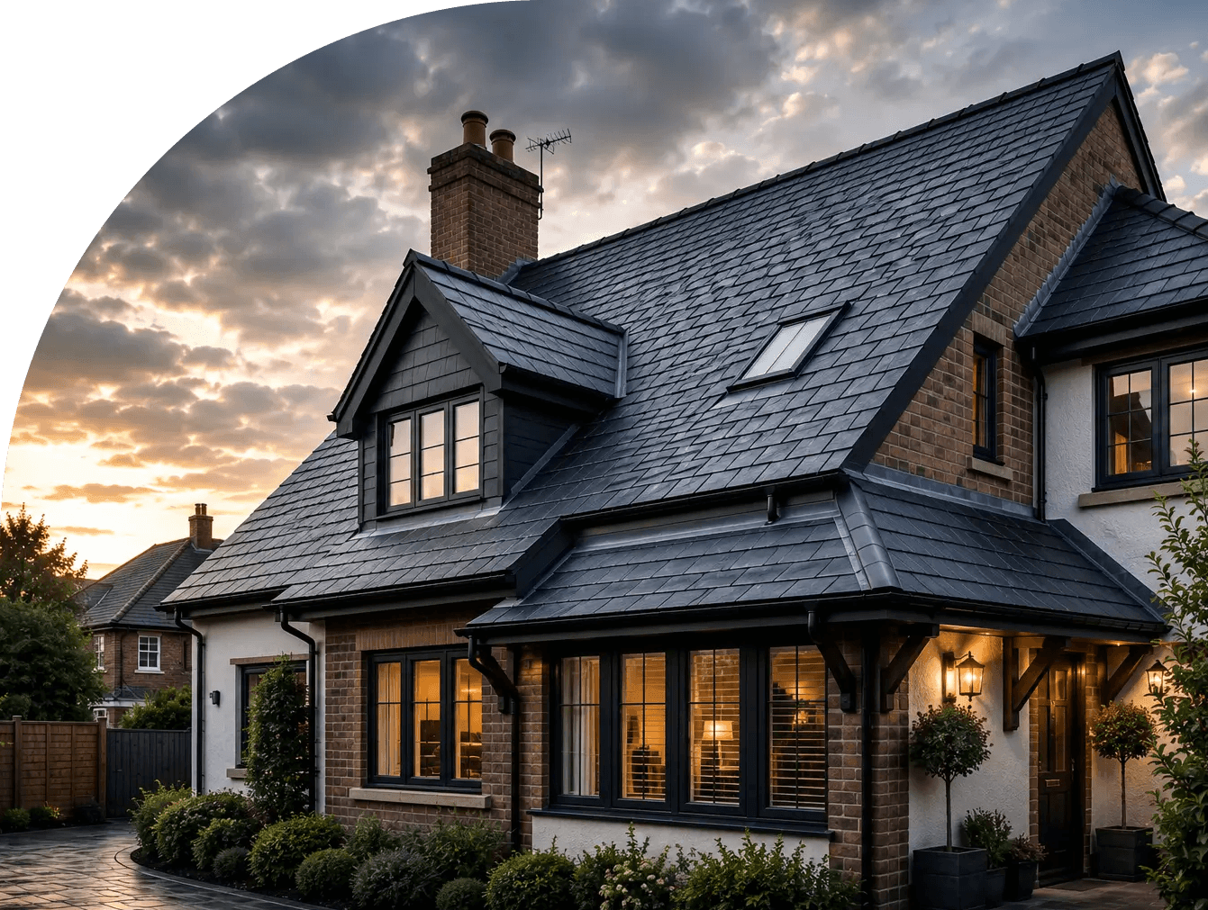 Roofing work on a Surrey home